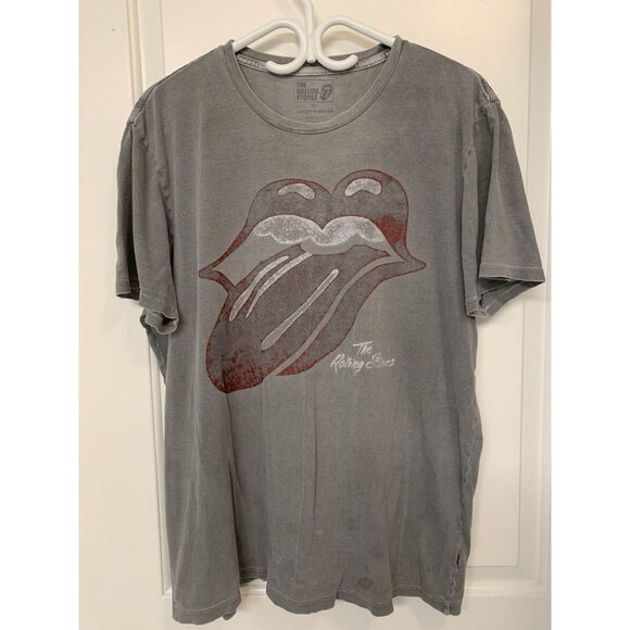 Rolling Stones T Shirt Lucky Brand Distressed Thrashed XL - Picture 1 of 13